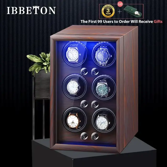 IBBETON Marque mécanique automatique remontoir de montres de luxe boîte