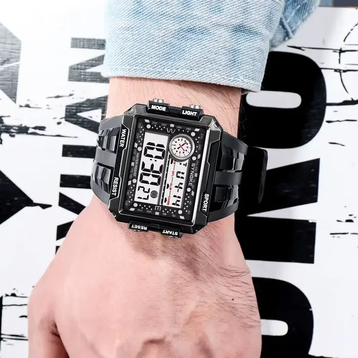 Montre numérique d'alpinisme pour hommes