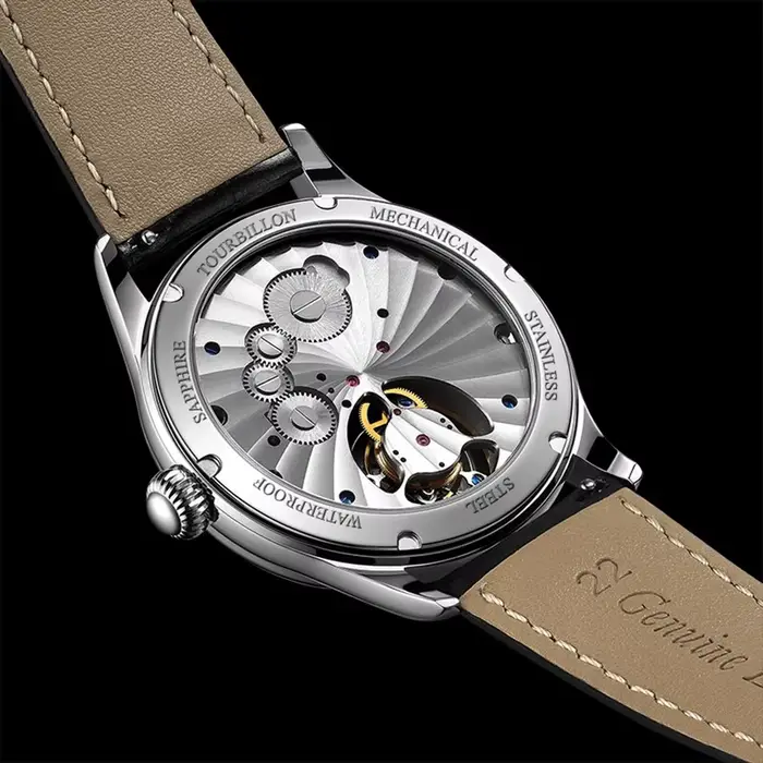 AESOP 7025 mouvement Tourbillon volant montre marque pour hommes squelette mécanique montres de luxe étanche