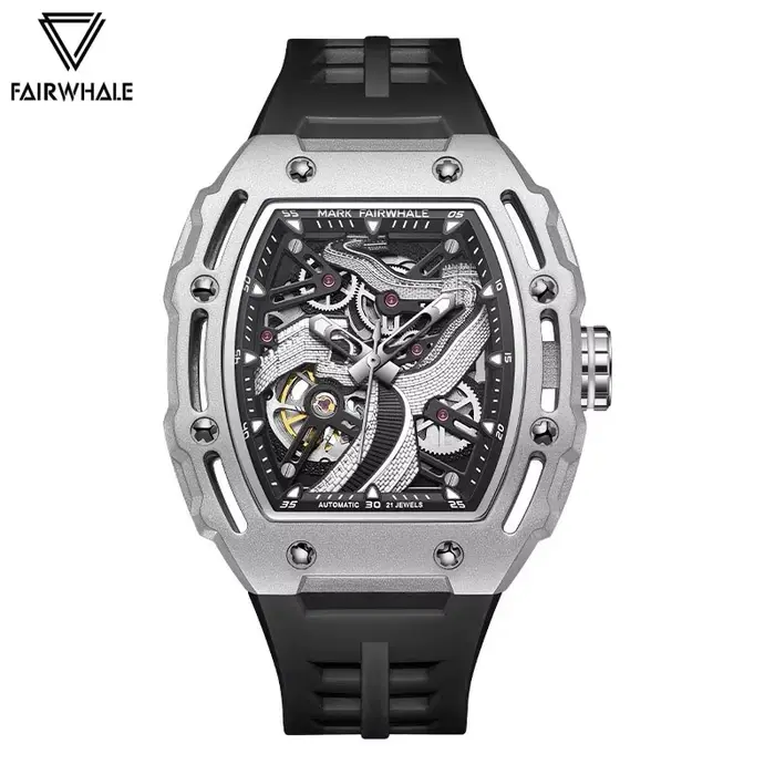 Montre automatique pour hommes UNIGUET Tonneau sport résistante à l'eau et anti-magnétique élégante pour activités quotidiennes et cadeau spécial