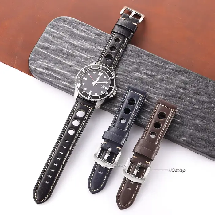 Bracelet de montre en cuir de vache Vintage