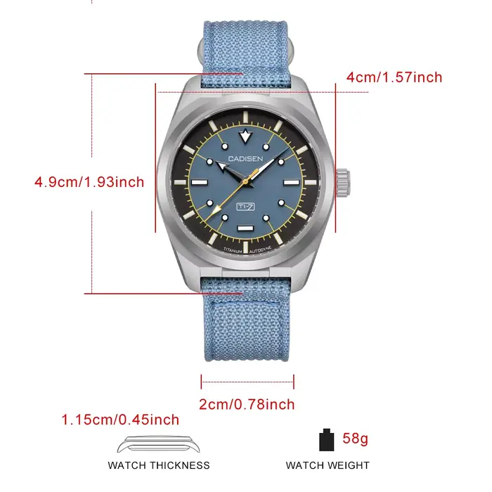 CADISEN TI-7 Autodyne 2026 NOUVEAU Montre mécanique automatique en titane pour homme