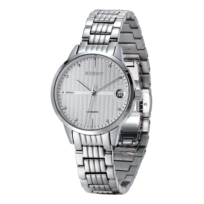 BERNY montre automatique pour femmes élégant marque de luxe auto-vent mécanique dames robe montre-bracelet saphir S/S mis5 9015 5ATM