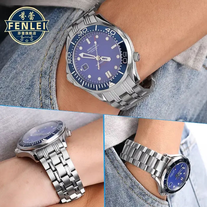Bracelet de montre en acier inoxydable solide pour homme