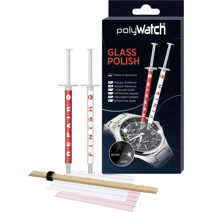 Kit de réparation de vernis de verre PolyWatch, réparation professionnelle des rayures pour cristaux