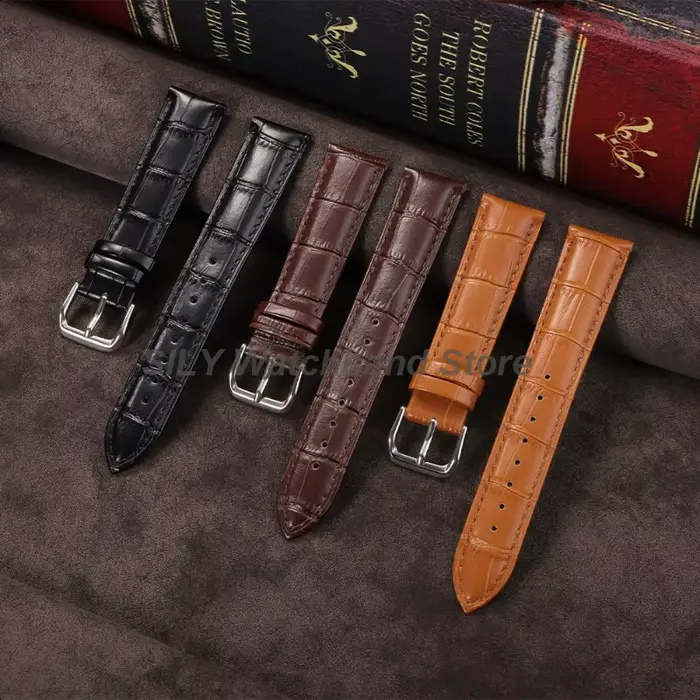  10/12/13/14/15/16/17/18/19/20/21/22/23/24mm Bracelet de montre en cuir véritable