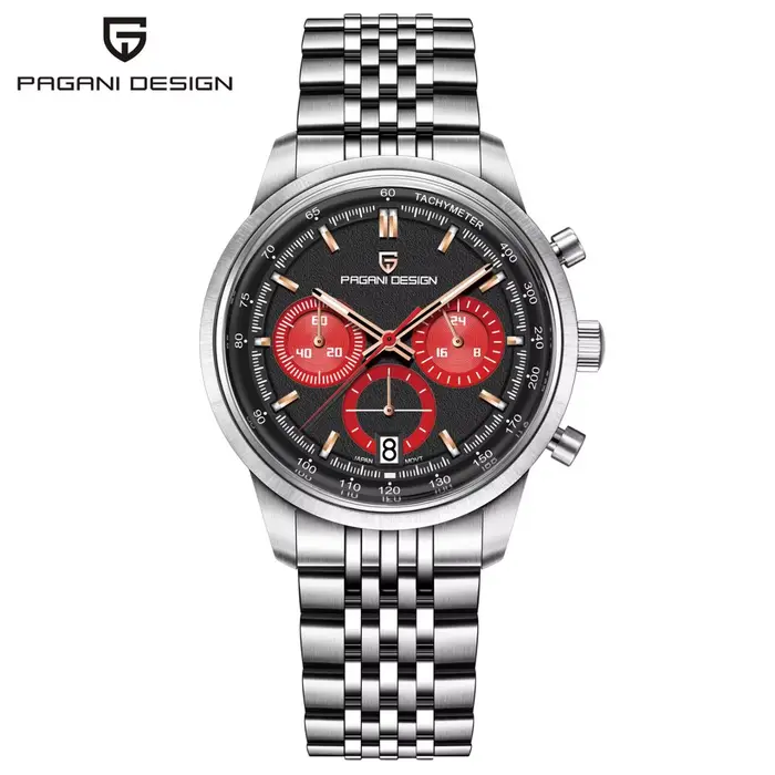 Montre pour homme Pagani Design, marque haut de gamme, chronographe rétro Panda, mouvement à quartz 