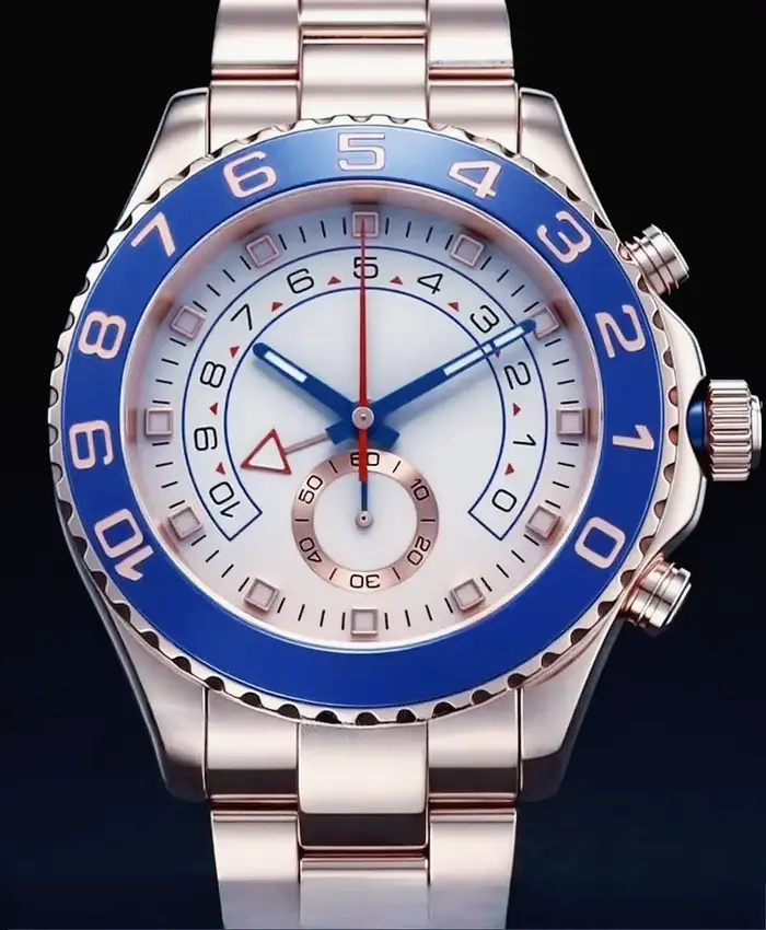 Montres mécaniques automatiques pour hommes personnalisées de 44 mm, neuves, design et boîtier en or