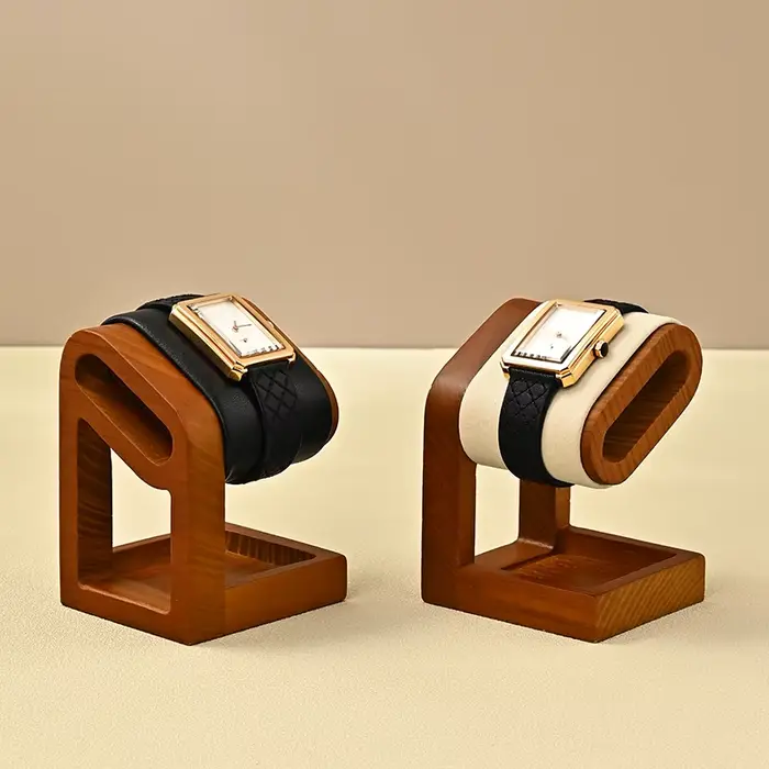 Présentoir de montres en bois massif WOODTEN pour collection de montres et accessoires élégants pour maison et bureau