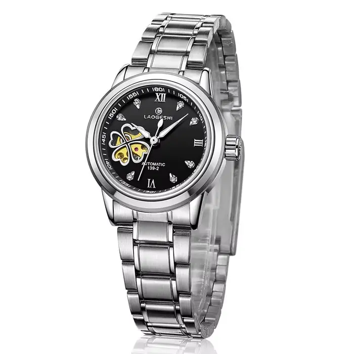 Montre-bracelet de luxe rose pour femme, montre mécanique automatique pour femme, étanche, mode, mar