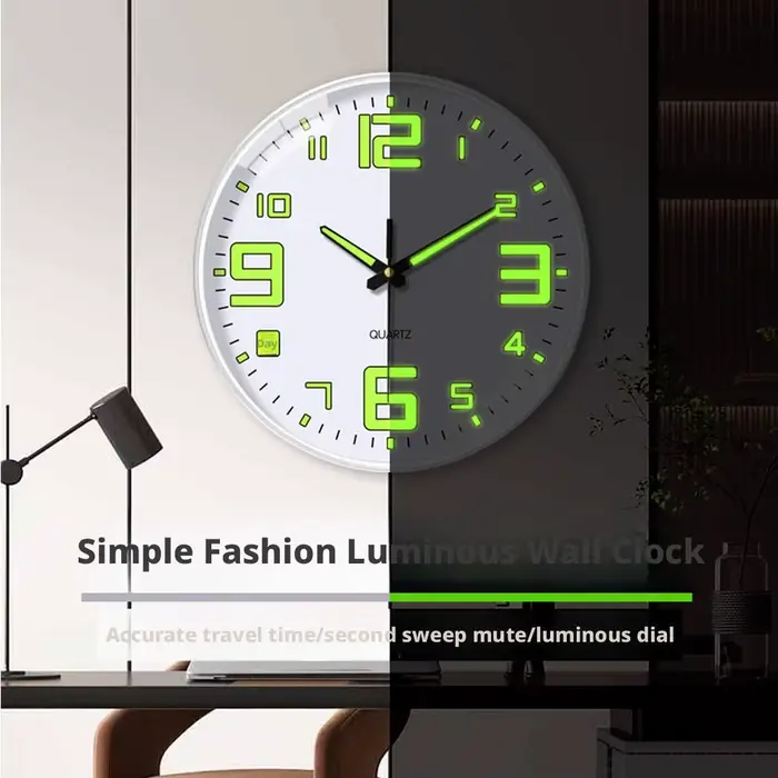 Horloge à Quartz lumineuse 8 pouces 20cm
