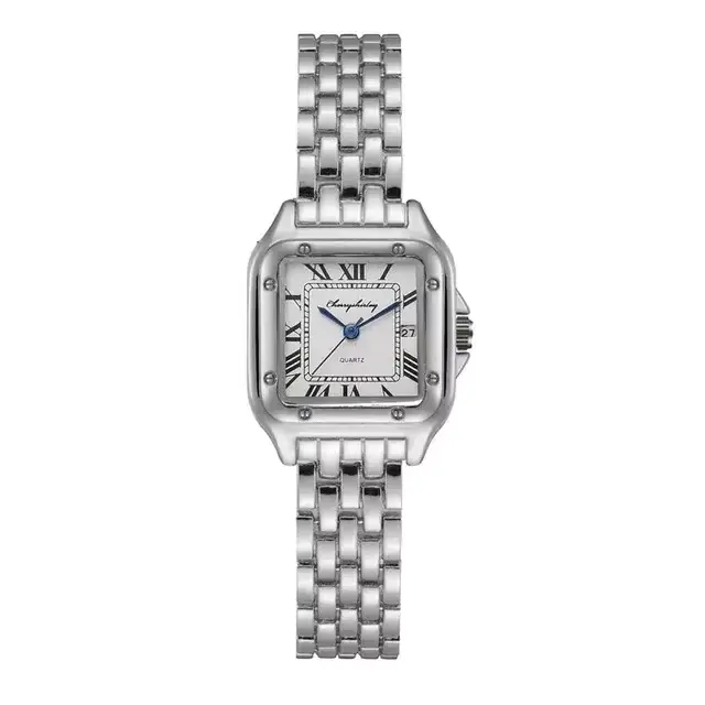 Montres à Quartz carrées de luxe pour femmes, échelle romaine, mode, bracelet en alliage d'or, quali