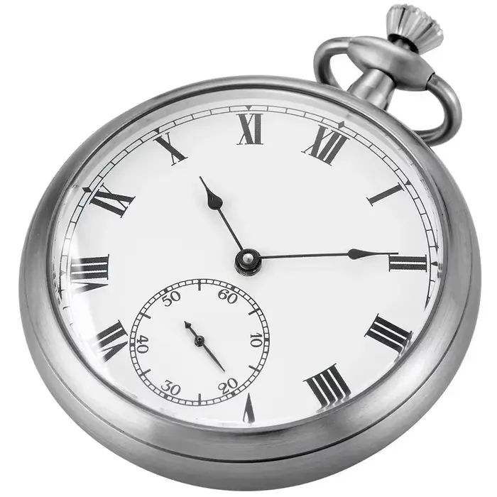 Montre de poche mécanique de luxe en acier impérial, mouvement Vintage enroulé à la main, boîtier en