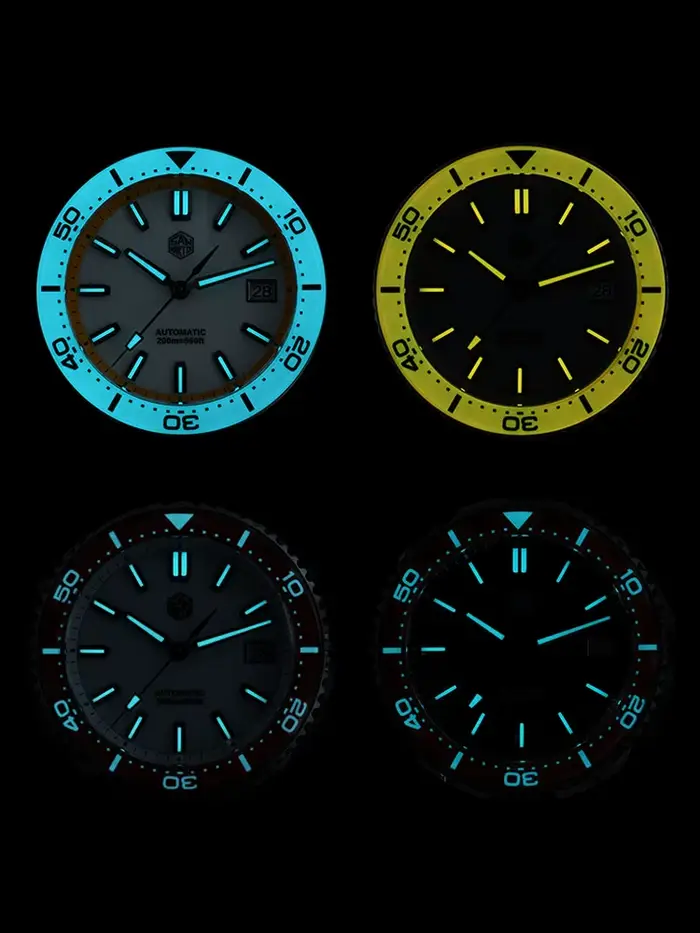 San Martin 2025 nouveau cadran en émail entièrement lumineux 39mm montre de plongée de luxe hommes