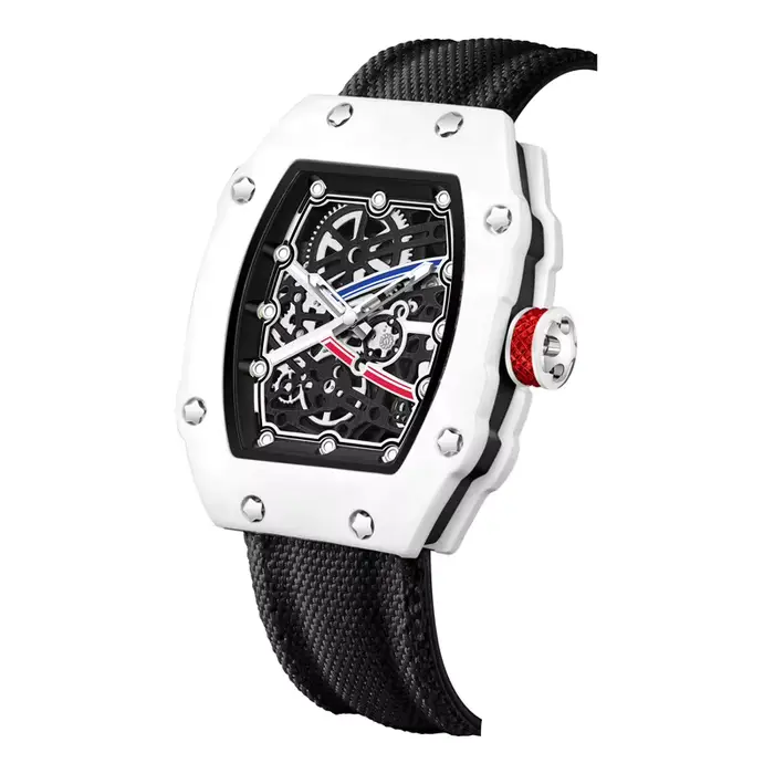 Montre à quartz Tonneau Design pour homme