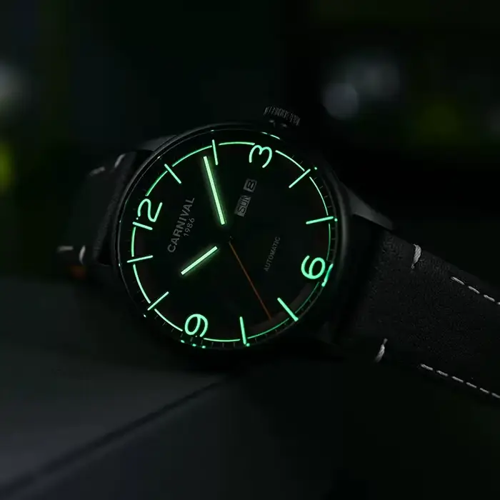 Montre Mécanique existent en Cuir et Verre Saphir pour Homme