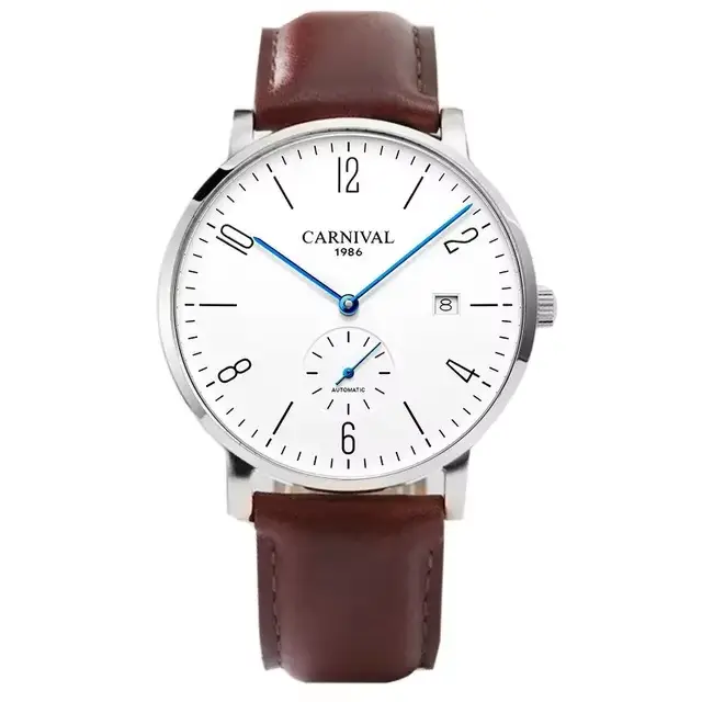 Carnaval marque de luxe montre mécanique étanche Ultra mince calendrier d'affaires montres automatiq
