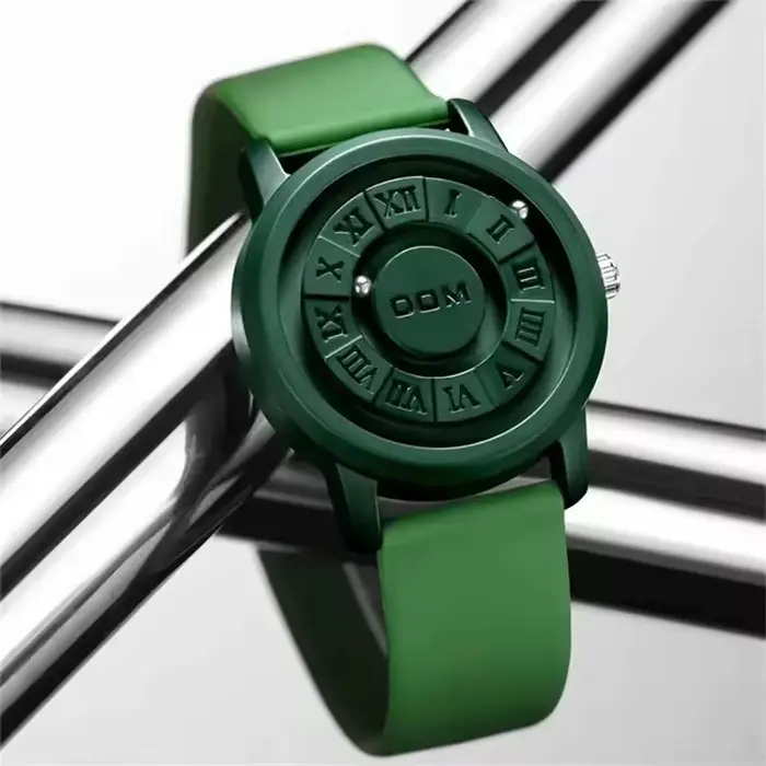 DOM 1345 montre pour hommes classique Quartz mode personnalisé créatif boule magnétique cadran rotatif étanche