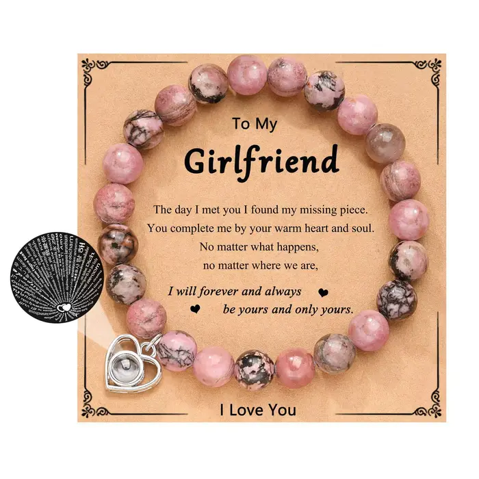 Bracelet je t'aime en 100 langues pour couples