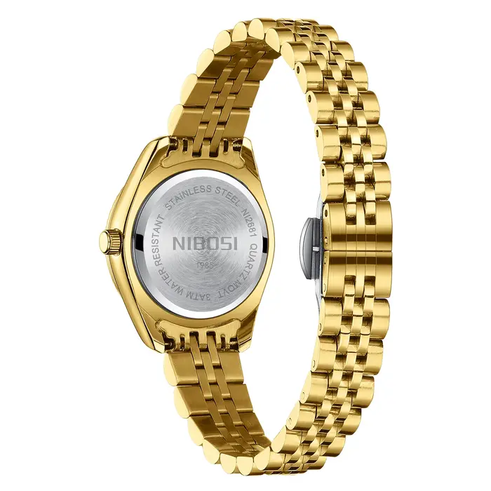 NIBOSI montre pour femme analogique Quartz étanche dames montres avec Date délicate or mode luxe