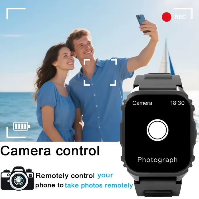 Montre Connectée ERUN Sportive avec Assistant Vocal Alexa et Modes Multisports pour Hommes Occasions Spéciales Activités Physiques