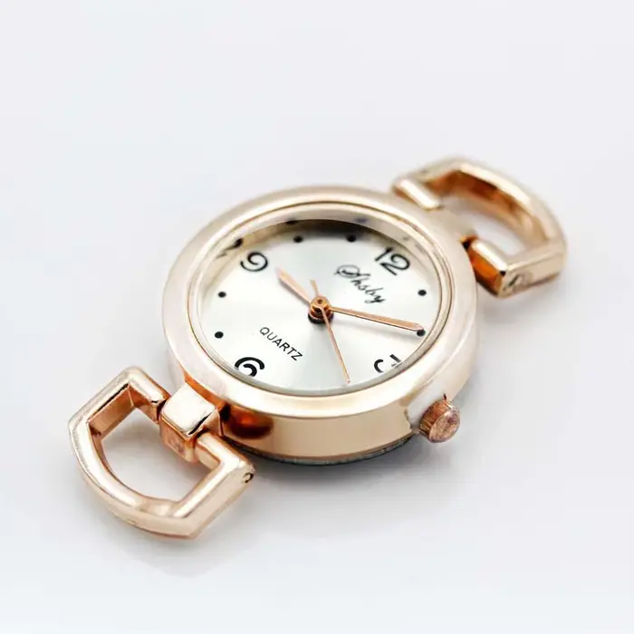 Shsby-Tête de montre en or rose avec chiffres romains