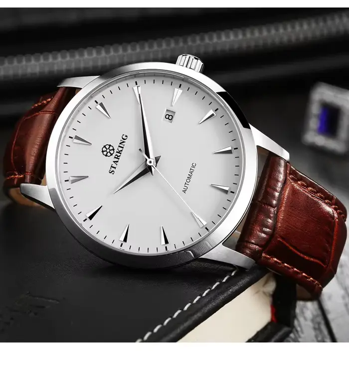 Montre existent pour Homme Série Classique, Cadran 40mm avec Mouvement Mécanique, Miroir Saphir, Fon