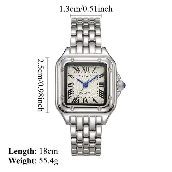 Montres-bracelets classiques pour femmes, bicolore, français, élégant, carré, horloge à Quartz, chif