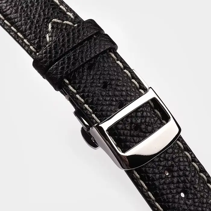 Boucle papillon déployante 16mm 18mm 20mm pour bracelet de montre en cuir Jaeger LeCoultre