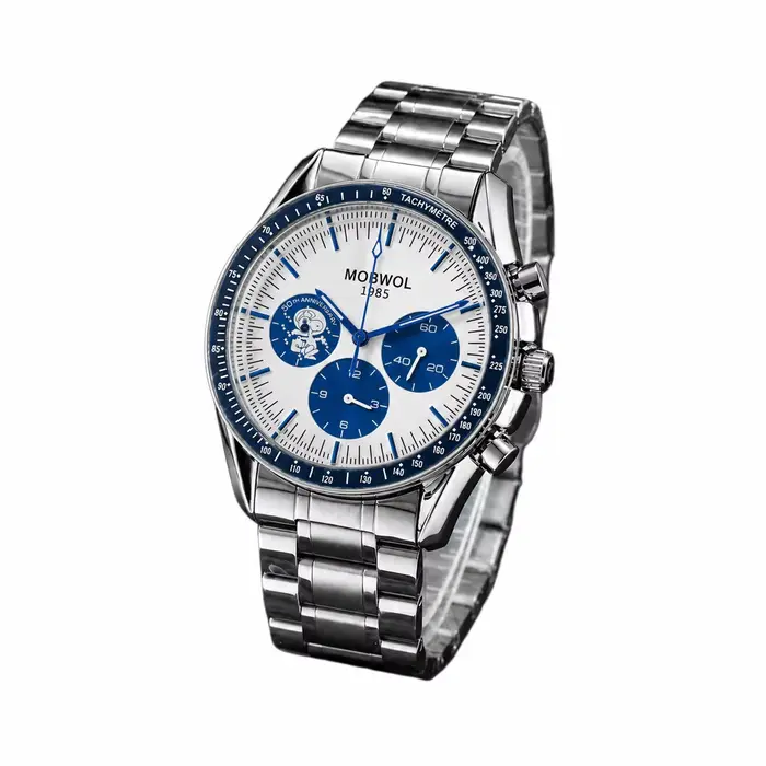 Montre en acier inoxydable à quartz pour hommes résistante à l'eau et aux chocs pour activités quotidiennes et sportives
