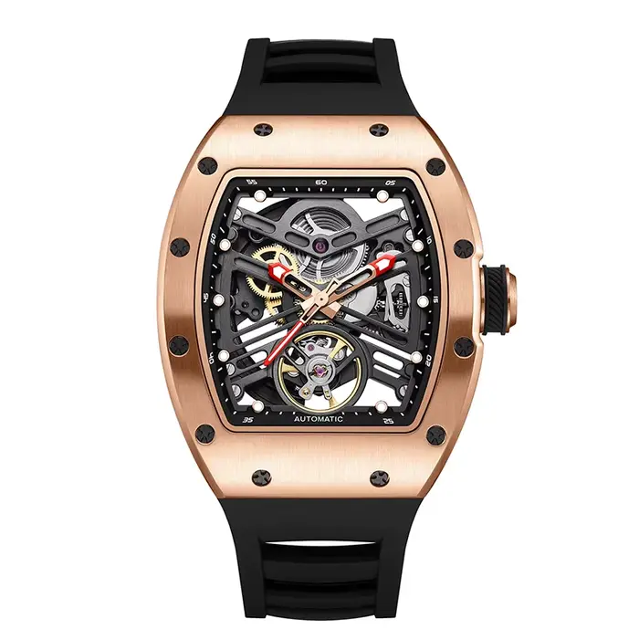 Montre mécanique automatique pour l'extérieur, montres de luxe simples, étanche, vente en gros, sque