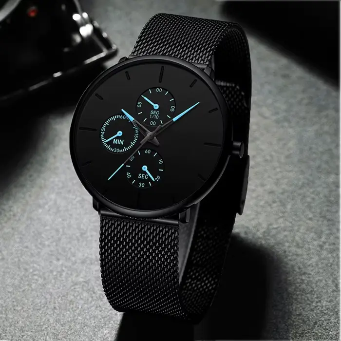 Montre homme Montre de luxe en acier inoxydable pour hommes