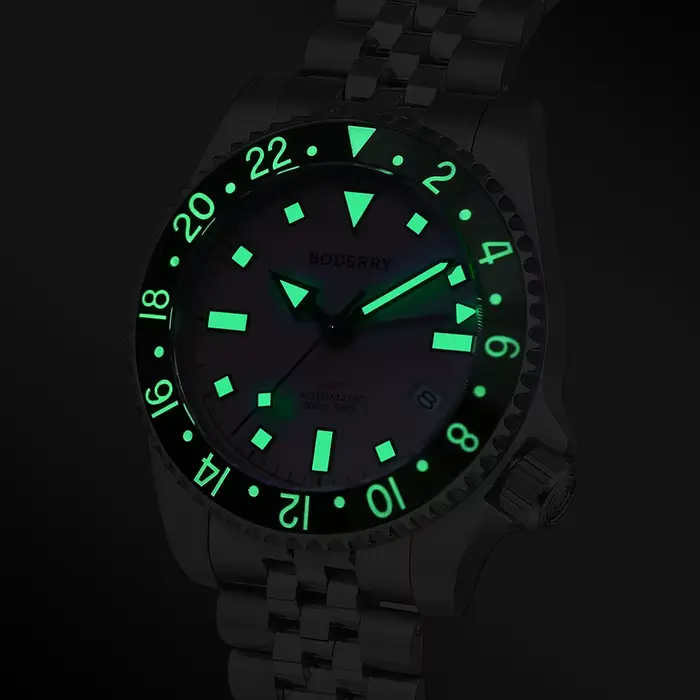 Boderry ADMIRAL GMT montre plongeur montres titane NH34 mouvement 200M étanche montre-bracelet automatique hommes femmes