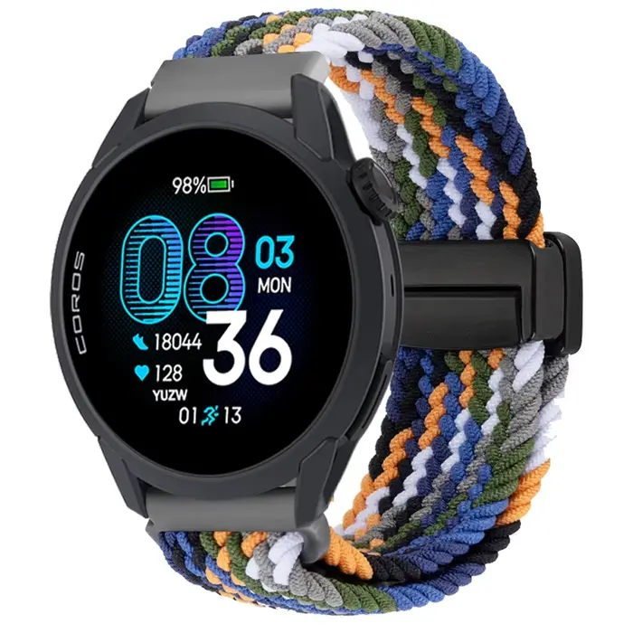 Bracelet Velcro tressé Coros pour homme et femme avec parachute buckle pour montres Coros Apex et Pace polyvalent et élégant pour toutes les occasions