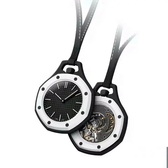 Nouvelle montre de poche octogonale 2026 avec collier