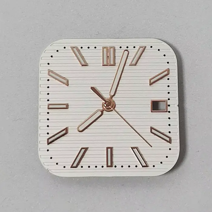 Cadran de montre carré rayé sans logo 29