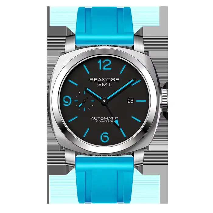 SEAKOSS GMT Super lumineux plongée automatique montre mécanique hommes 10ATM 1963 mouette st2557 mou