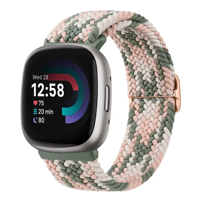 Bracelet à boucle Solo tressé pour Fitbit Versa 3 4