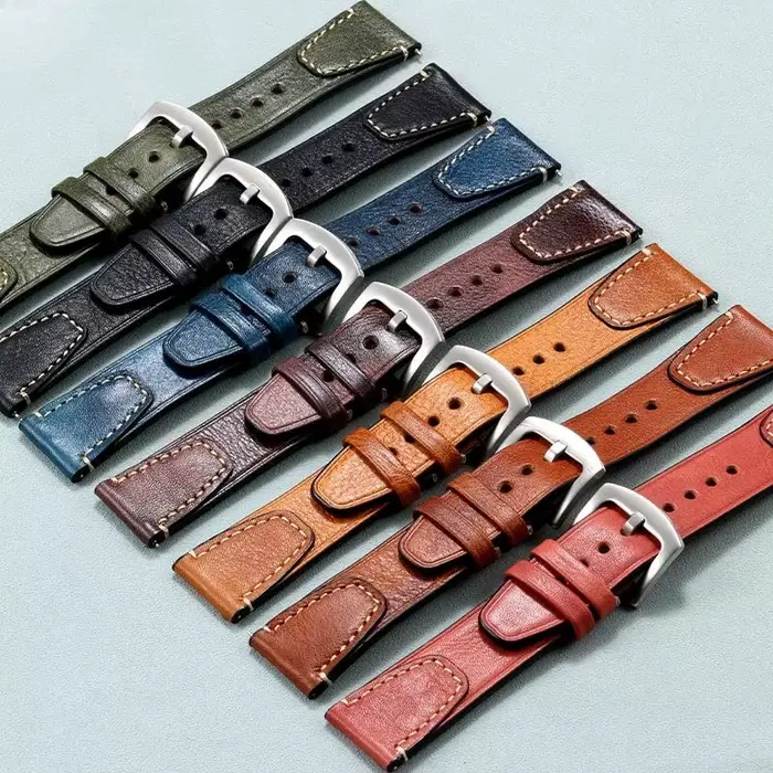 Bracelet de montre en cuir pour hommes