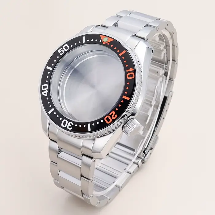 Boîtier de montre en acier argenté 42mm, cristal saphir pour Mod SPB185/SPB187J1 Seiko NH35 NH36 NH3