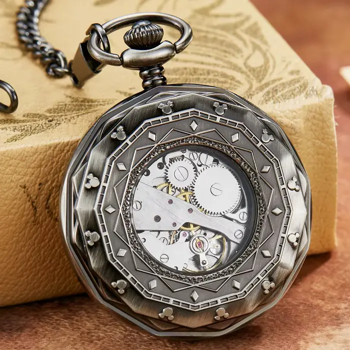 Montres de poche et porte-clés Londres en argent antique pour hommes et femmes