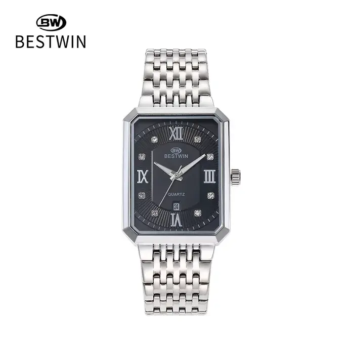Carré Date 2025 hommes or montres or acier inoxydable