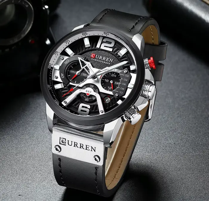 CURREN décontracté Sport montres pour hommes Top marque de luxe militaire en cuir montre-bracelet homme horloge mode