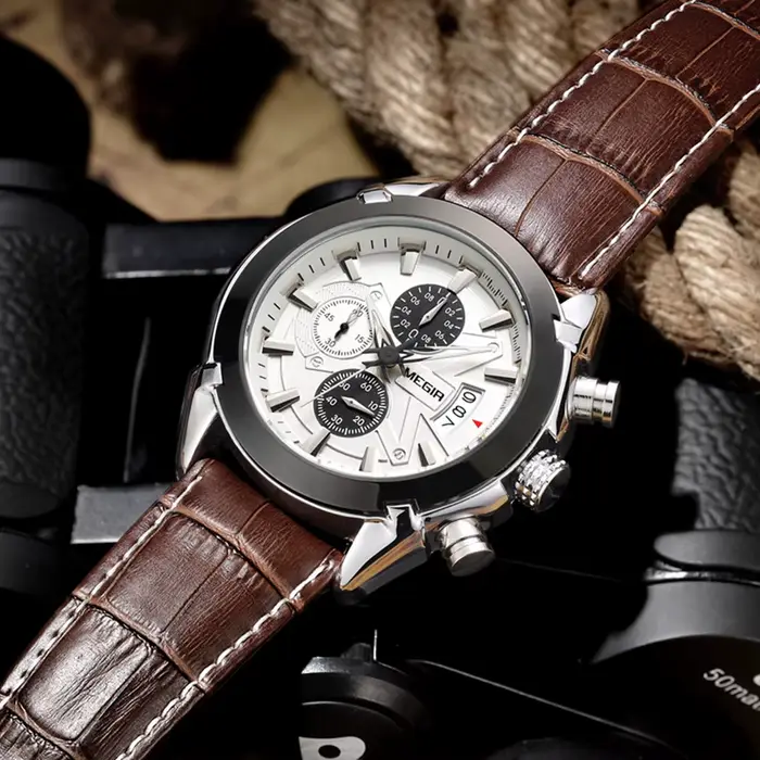 Montres chronographes pour hommes MEGIR