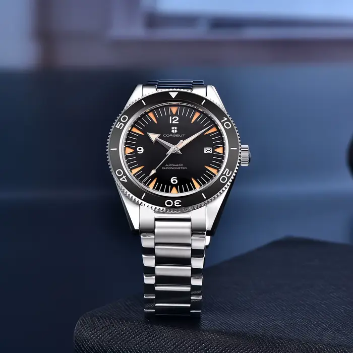 Lunette en céramique 100 étanche luxe Corgeut montre hommes 41mm saphir mécanique horloge plongeur mis5 automatique montre-bracelet