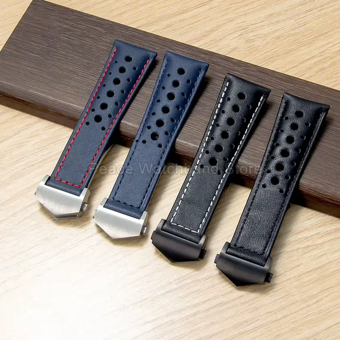 Bracelet de montre en cuir de vachette souple
