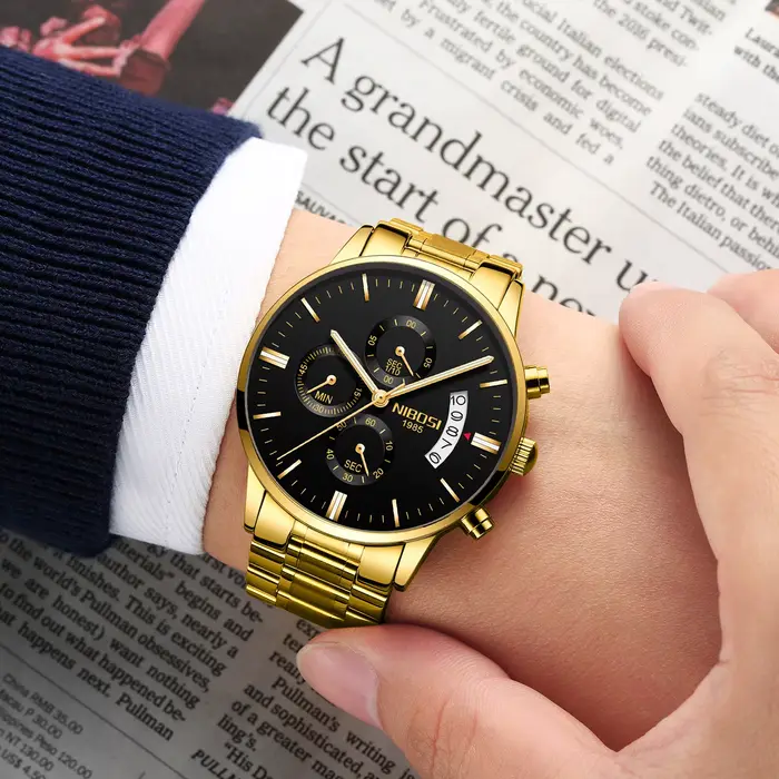 NIBOSI hommes montres de luxe haut marque Relogio Masculino célèbre