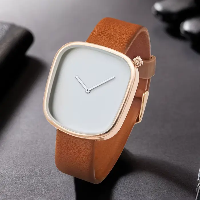 TOMI montre minimaliste hommes carré mode Ultra mince