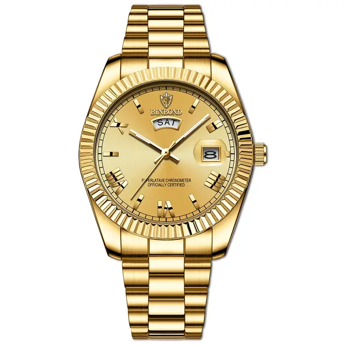 BINBOND marque hommes affaires sport montre à Quartz classique étanche calendrier lumineux horloge créative mâle montre-bracelet personnalisée