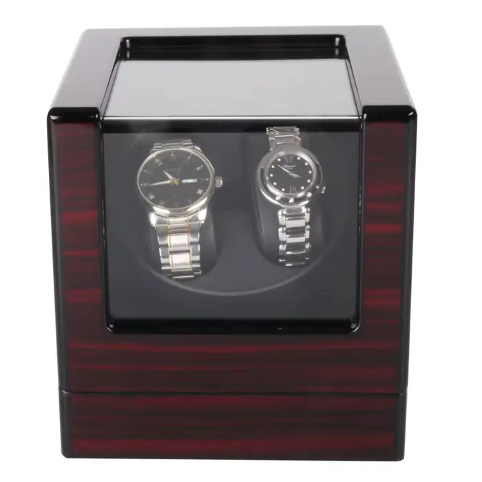 Boîte de montre électrique à remontage automatique, boîte à moteur à double tête avec lumière ambian